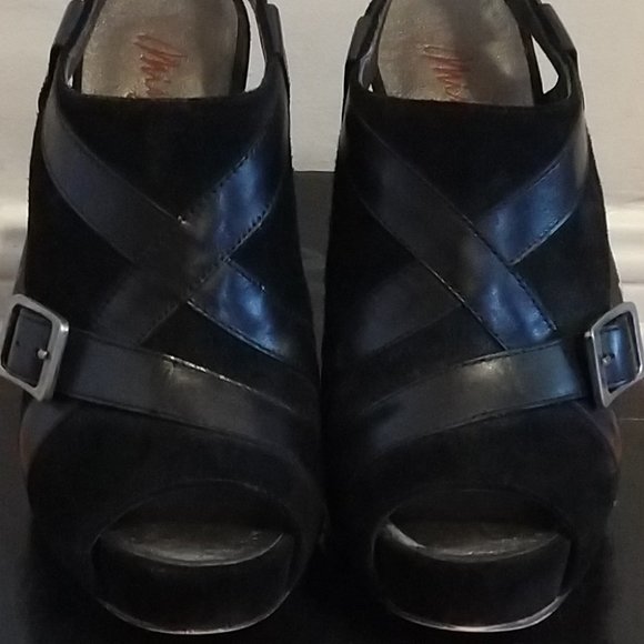 Miss Sixty "Taylor" Black Peep Toe Platform Heels - Size 38.5 (US 8.5) - Picture 3 of 10